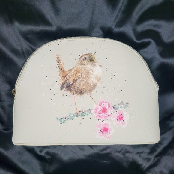 Wrendale Designs Cosmetics Bag Little Tweets Bird Flowers Wren by Hannah Dale - Picture 2 of 15